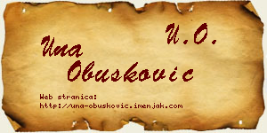 Una Obušković vizit kartica